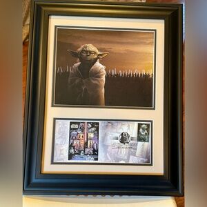 Star Wars Framed Art set of 3 - Black Frame each double matted.
